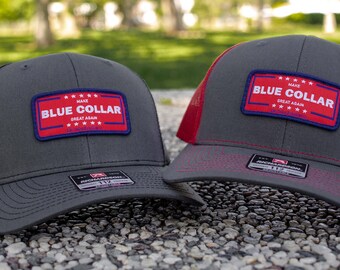 Make Blue Collar Great Again / Blue Collar Hat, Lineman Hat, Lineman Sticker, Welder Hat, Hardhat Sticker, Pipeline Sticker, Oilfield Hat