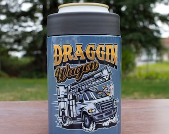 Draggin Wagon Lineman Beer Can Sleeve, Journeyman Lineman, Lineman Gift, Linewife, Lineman Travel Mug, Lineman Coffee Mug, Lineman Shirt