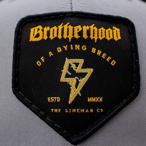 Brotherhood Of A Dying Breed, Fabric Patch Hat, Journeyman Lineman Hat, Lineman Gift, Linewife, Lineman Hat, Power Lineman,