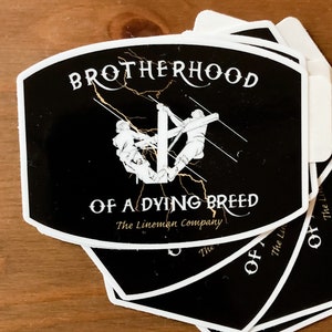 Lightning Brotherhood Lineman Sticker, Lineman Gift, Lineman Decal, Lineman Car Decal, Hardhat Sticker, Linewife Decal, Journeyman Lineman