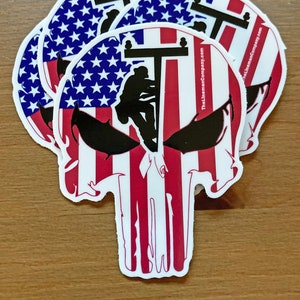Lineman Punisher Skull Sticker, Lineman Sticker, Lineman Gift, Lineman Decal, Lineman Car Decal, Hardhat Sticker, Linewife Decal