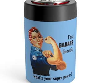 I'm A Badass Linewife Mug, Journeyman Lineman Beer Holder, Lineman Gift, Linewife, Lineman Travel Mug, Lineman Coffee Mug, Lineman Shirt