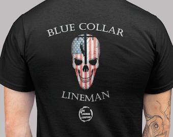 Camiseta Blue Collar Lineman, Lineman Gift, Linewife, Journeyman Lineman, Power lineman, Utility, Utility Lineman, Lineman Hat, Lineman shirt