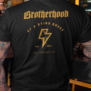 Brotherhood Of A Dying Breed, camiseta Lightning Bolt, manga larga, sudadera con capucha, regalo de liniero, calcomanía de liniero, pegatina de liniero, gorra de liniero