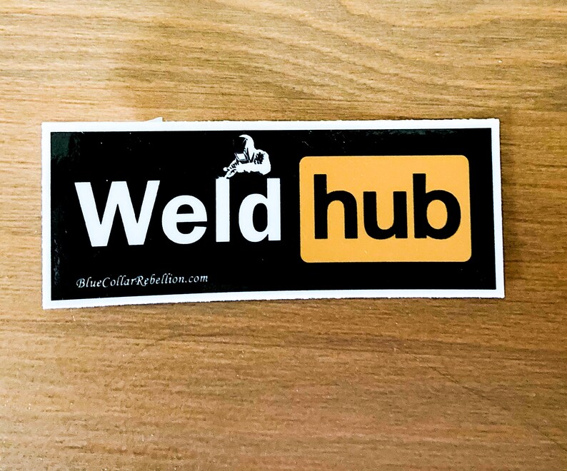 Weldhub Sticker, Blue Collar Sticker, Welder Sticker, Hardhat Sticker, Pipeline Sticker, Iron Worker, Welder Decal, Welder Life, Welder Gift Single Sticker
