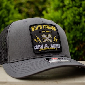 Blue Collar Born & Raised, Electrician, Electrician Gift, Electrician Wife, Sparky, IBEW, Journeyman, Electrician Hat, Electrician Shirt