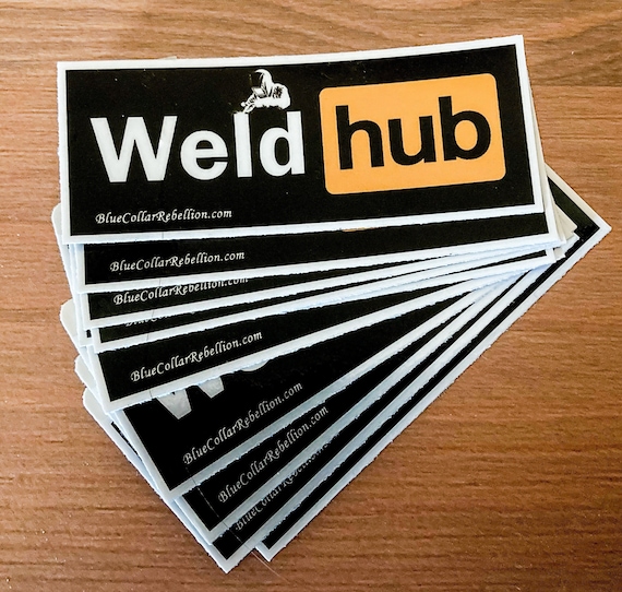 Weldhub Sticker, Blue Collar Sticker, Welder Sticker, Hardhat Sticker, Pipeline Sticker, Iron Worker, Welder Decal, Welder Life, Welder Gift