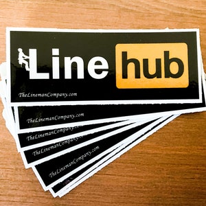 Linehub Sticker, Lineman Sticker, Lineman Gift, Lineman Decal, Lineman Car Decal, Hardhat Sticker, Linewife Decal, Journeyman Lineman