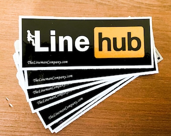 Linehub Sticker, Lineman Sticker, Lineman Gift, Lineman Decal, Lineman Car Decal, Hardhat Sticker, Linewife Decal, Journeyman Lineman