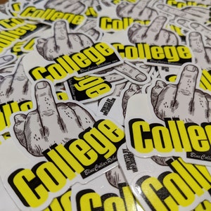 F#ck College, Hardhat Sticker, Blue Collar, Welder Sticker, Welder Hat, Welder Life, Pipeline,