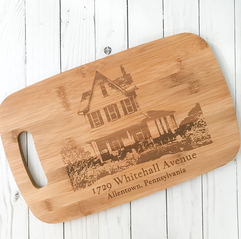 Personalized House Cutting Board Closing Gift Realtor Gift Etsy