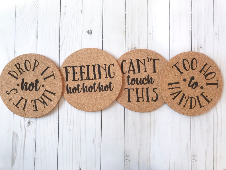 Funny Lyric Cork Trivets Cork Hot Pads with Puns Hot Etsy