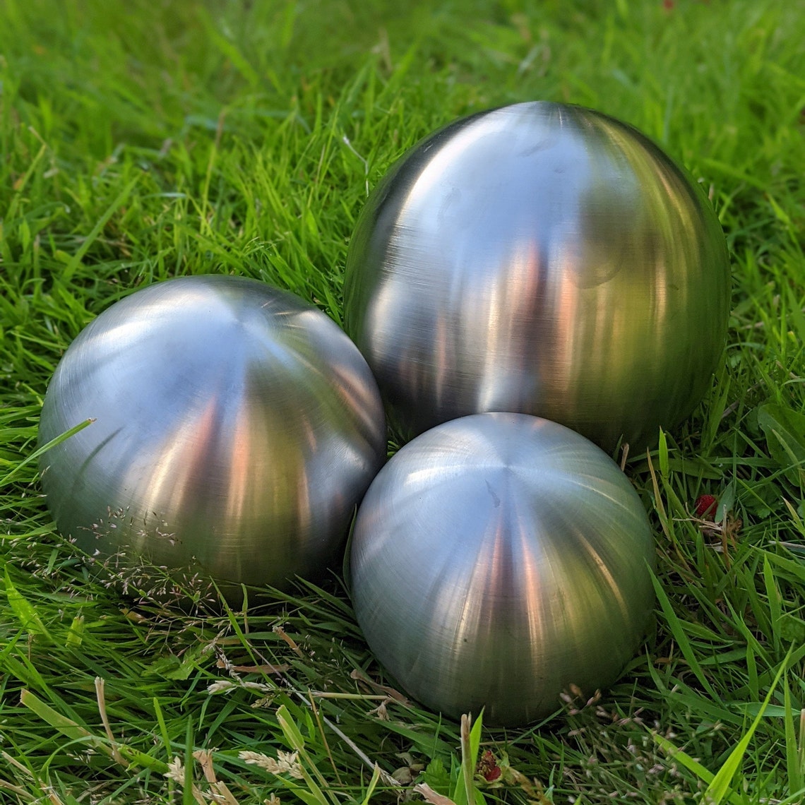 Stainless Steel Metal Garden Decoration Shiny Silver Garden Etsy