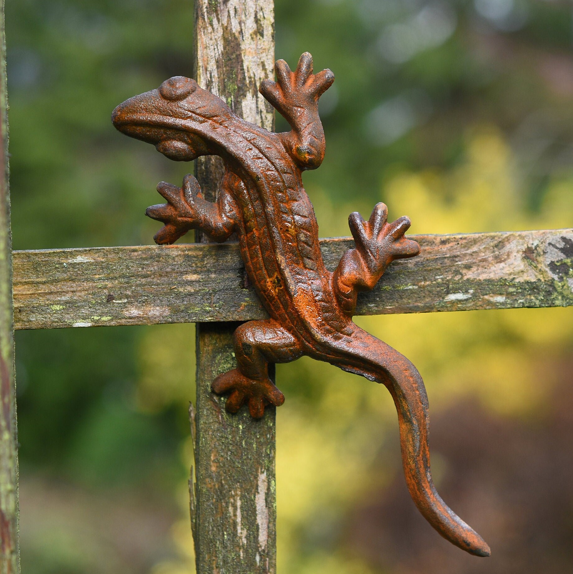 Metal Lizard Garden Ornament Garden Decor Rusts with time Etsy