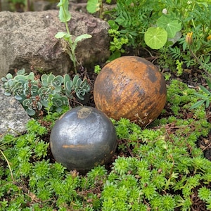 Garden Ball Ornament Garden Ball Decor Metal Garden Decoration Rusty Garden Balls Patio Ornament image 6