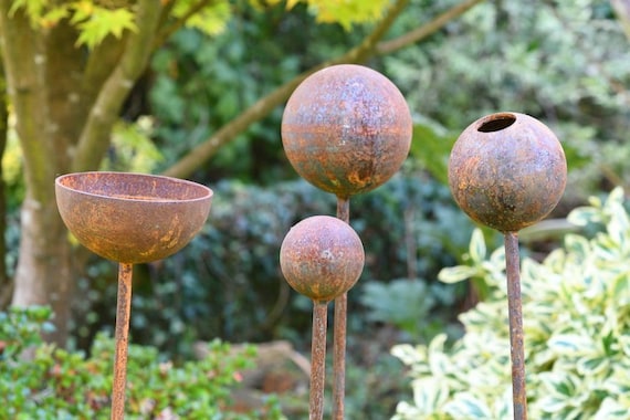 Piquets De Jardin 4 Pièces/5 Pièces Oiseaux Rouillés - Temu France