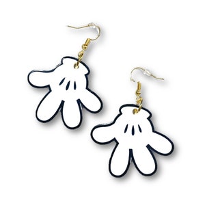 Disney Mickey Mouse Glove Earrings | Disney | Disney World Disneyland Accessories | Mickey Mouse Gloves | Classic