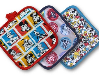 Disney-Inspired Pot Holders - Mickey Ears & Friends | Disney Kitchen Cookware | Disney Gifts | Stitch | Chip and Dale | Goofy | Donald Duck