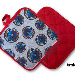 Grateful Dead pannenlappen | Rock Kitchen-pannen | Cadeaus | Rockbandcadeaus | Cadeaus | Kookgerei | Dood hoofd