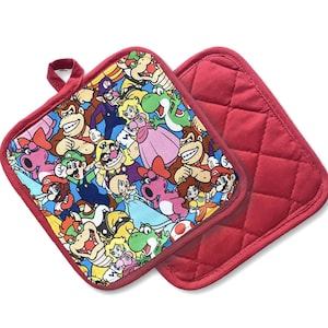 Super Mario Bros Pot Holder  | Super Mario Bros Kitchen Cookware | Nintendo Characters | Nintendo Gifts |  Super Mario Bro Gift | Mario Kart