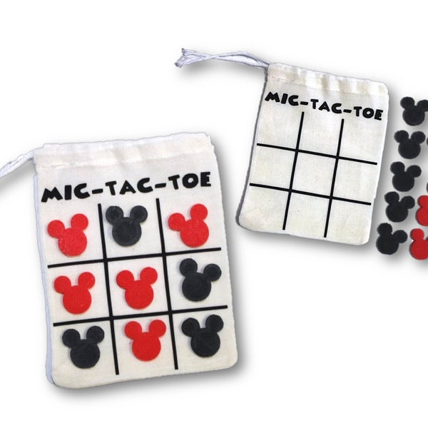 Mic Tac Toe Disney Inspired Game | Mickey Tic Tac Toe | Pixie Dust Gift | Birthday Favor | Fish Extender Exchange | Mouse Ears | DCL Fun