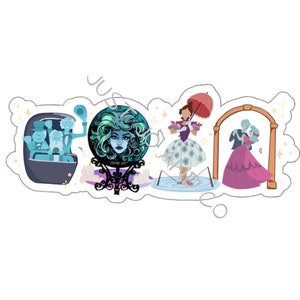Disney-Inspired Sticker - Haunted Mansion | Disney | Gifts | Magic Kingdom | Gifts | Foolish Mortal | Hitchhiking Ghosts | 999 Happy Haunts