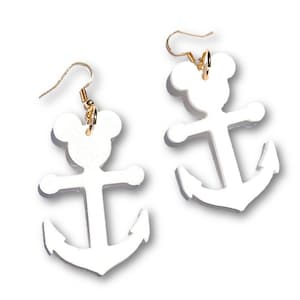 Disney Mickey Mouse Anchor Earrings | Disney Cruise Line | DCL Accessories | Wish Dream Magic Fantasy | Castaway Cay