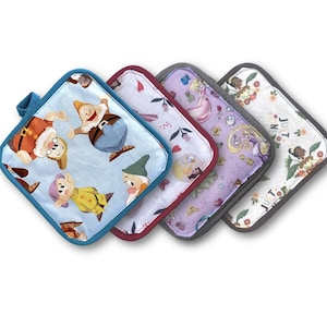 Op Disney geïnspireerde pannenlappen - prinsessen | Disney Kitchen Princess kookgerei | Disney-cadeaus | Belle | Raponsje | Sneeuwwitje | Assepoester