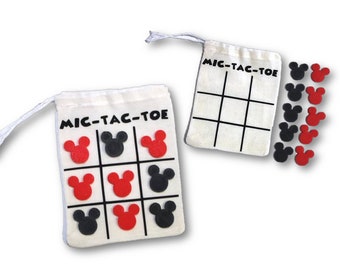 Juego inspirado en Disney Mic Tac Toe / Mickey Tic Tac Toe / Regalo de polvo de hadas / Recuerdo de cumpleaños / Intercambio de extensores de pez / Orejas de ratón / Diversión DCL