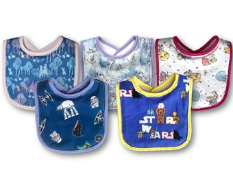 Disney Baby Bibs | Disney Baby Gift | Baby Shower Gift | Frozen Baby Bib Gift | Star Wars Baby Bib Gift | Princess | Winnie Pooh |  Ariel