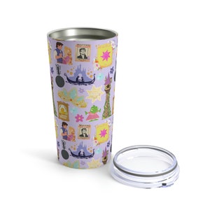 Tangled Inspired 20 oz Tumbler Disney Drinkware Mug Disney Gifts Travel Rapunzel Flynn Rider Pascal Mother Gothel Princess image 5