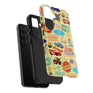 Funda para iPhone y Android inspirada en Disney - Cars Land / Accesorios para teléfonos Disney / Regalos Disney / Radiator Springs / Rayo McQueen imagen 9