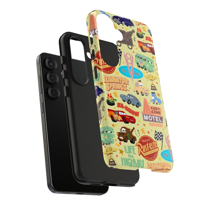Funda para iPhone y Android inspirada en Disney - Cars Land / Accesorios para teléfonos Disney / Regalos Disney / Radiator Springs / Rayo McQueen imagen 9