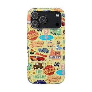 Funda para iPhone y Android inspirada en Disney - Cars Land / Accesorios para teléfonos Disney / Regalos Disney / Radiator Springs / Rayo McQueen imagen 12