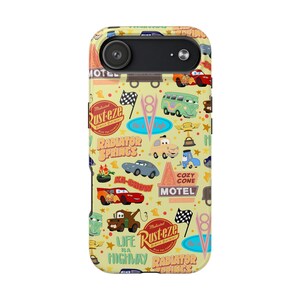 Funda para iPhone y Android inspirada en Disney - Cars Land / Accesorios para teléfonos Disney / Regalos Disney / Radiator Springs / Rayo McQueen imagen 13