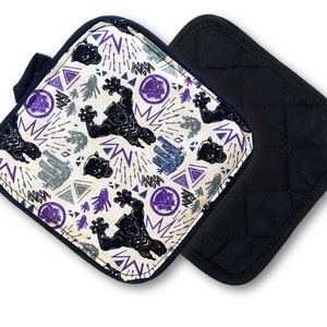 Disney-Inspired Pot Holders - Marvel Avengers | Marvel Kitchen | Iron Man Kitchen | Black Panther Cookware | Thor Gifts | Wakanda | Avenger Black Panther