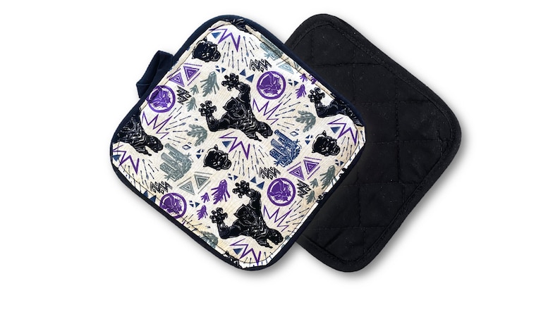Disney-Inspired Pot Holders - Marvel Avengers | Marvel Kitchen | Iron Man Kitchen | Black Panther Cookware | Thor Gifts | Wakanda | Avenger Black Panther