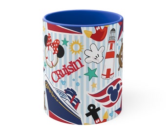 Disney Cruise 11 Unzen Kaffeebecher | Disney-Kreuzfahrtlinie | DCL Küche | Wunsch Traum Magie Fantasie | Schiffbrüchige Cay | Micky Tasse | Maritim