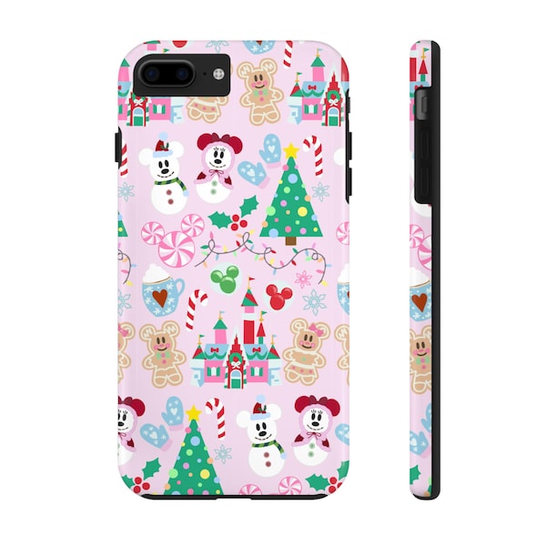 Disney Christmas iPhone or Samsung Galaxy Phone Case | Disney Accessories | Gingerbread Snowman | Minnie & Mickey Holiday | Very Merry Xmas