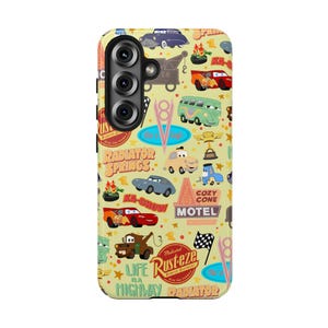 Funda para iPhone y Android inspirada en Disney - Cars Land / Accesorios para teléfonos Disney / Regalos Disney / Radiator Springs / Rayo McQueen imagen 7