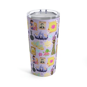 Verhöhnt inspiriert 20 oz Becher | Disney Trinkbecher | Disney Geschenke | Reisen | Rapunzel Flynn Reiter | Pascal | Mutter Gothel | Prinzessin