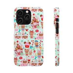 Disney Christmas iPhone or Samsung Galaxy Phone Case Minty | Disney Accessories | Gingerbread | Minnie & Mickey Holiday Very Merry Xmas