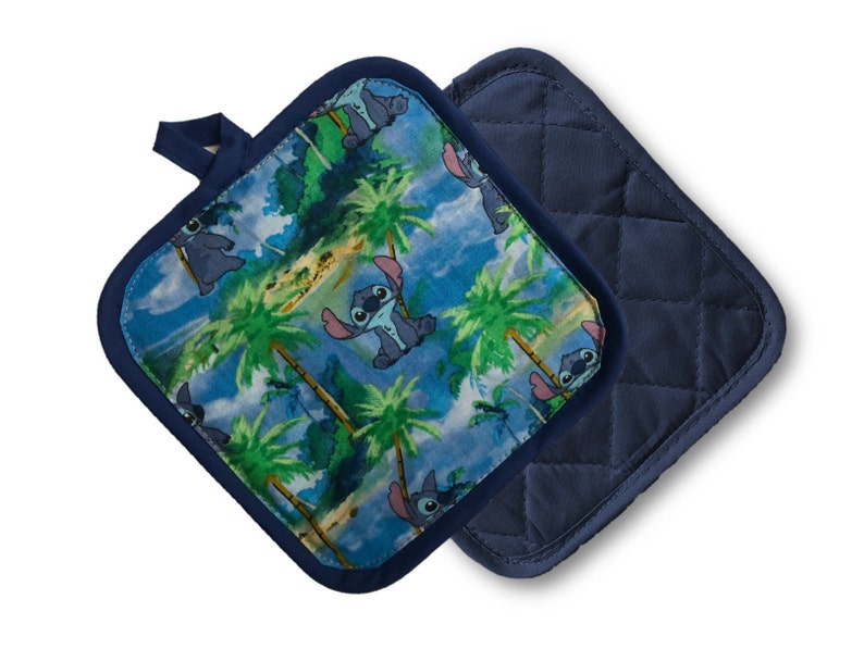 DisneyInspired Pot Holders Stitch Disney Kitchen Cookware Etsy