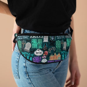 Disney-Inspired Fanny Pack - Haunted Mansion | Disney Bag | Accessories | Gifts | Foolish Mortal | Hitchhiking Ghosts | 999 Happy Haunts
