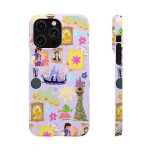 Tangled Inspirec iPhone or Samsung Galaxy Phone Case | Disney Accessories | Rapunzel Flynn Rider | Pascal | Mother Gothel | Princess