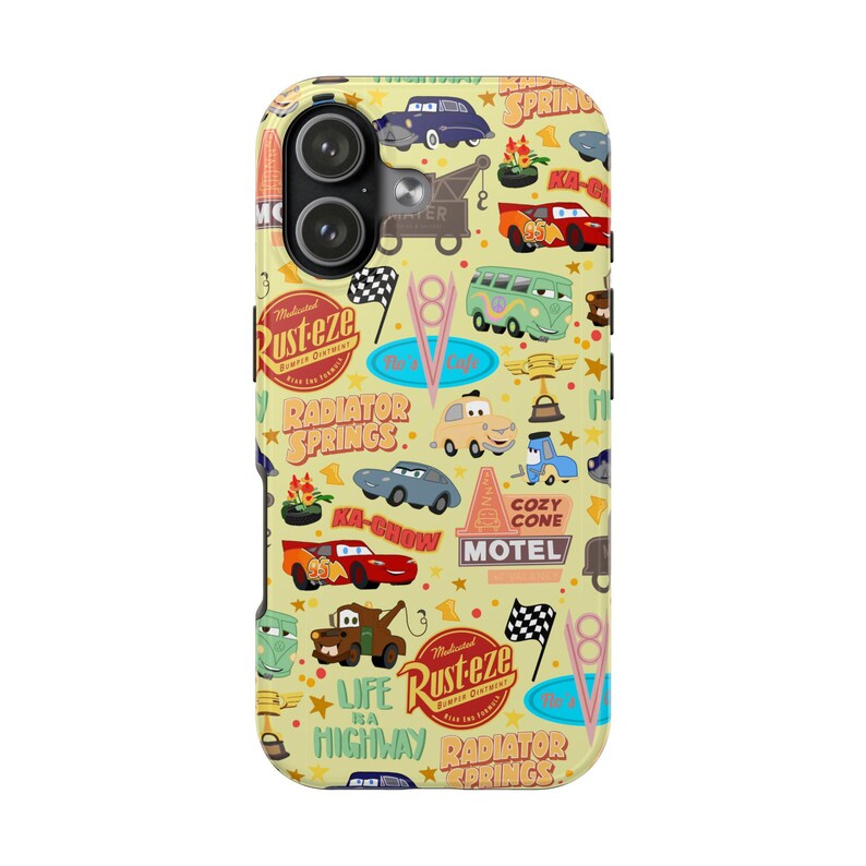 Funda para iPhone y Android inspirada en Disney - Cars Land / Accesorios para teléfonos Disney / Regalos Disney / Radiator Springs / Rayo McQueen imagen 10
