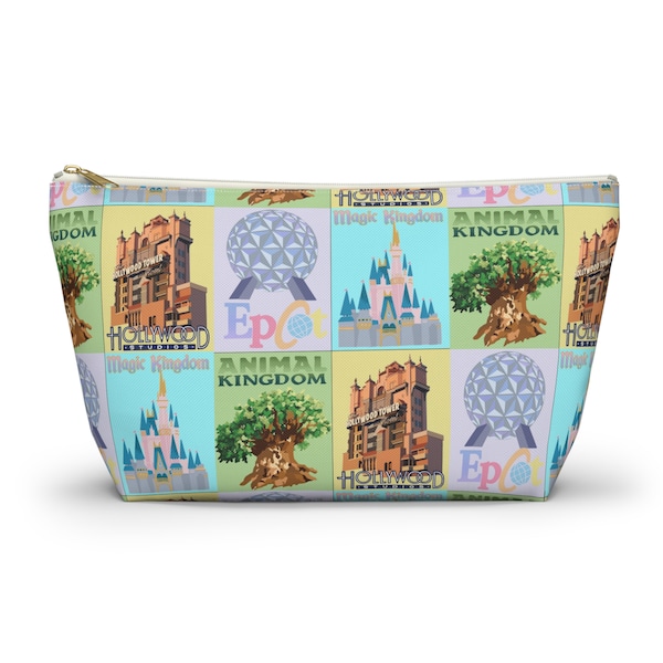 Disney Inspired Travel Toiletry Bag | Back to School Pencil Case Zip Up Pouch | WDW DCP | Park Hopper Epcot HollywoodStudios Animal Kingdom