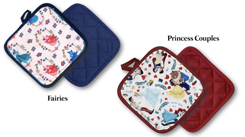 Disney-Inspired Pot Holders - Princesses | Disney Kitchen Princess Cookware | Disney Gifts | Belle | Rapunzel | Snow White | Cinderella image 3