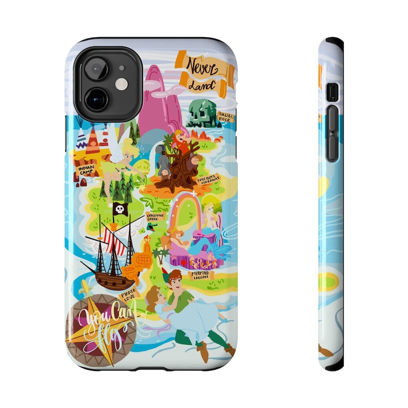 Disney Inspired iPhone Android Case - Neverland | Disney Phone Accessories | Disney Gifts | Peter Pan | Lost Boys | Wendy Darling | Hook image 1