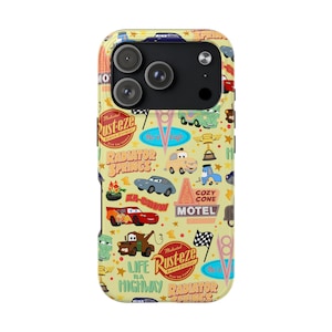 Funda para iPhone y Android inspirada en Disney - Cars Land / Accesorios para teléfonos Disney / Regalos Disney / Radiator Springs / Rayo McQueen imagen 11